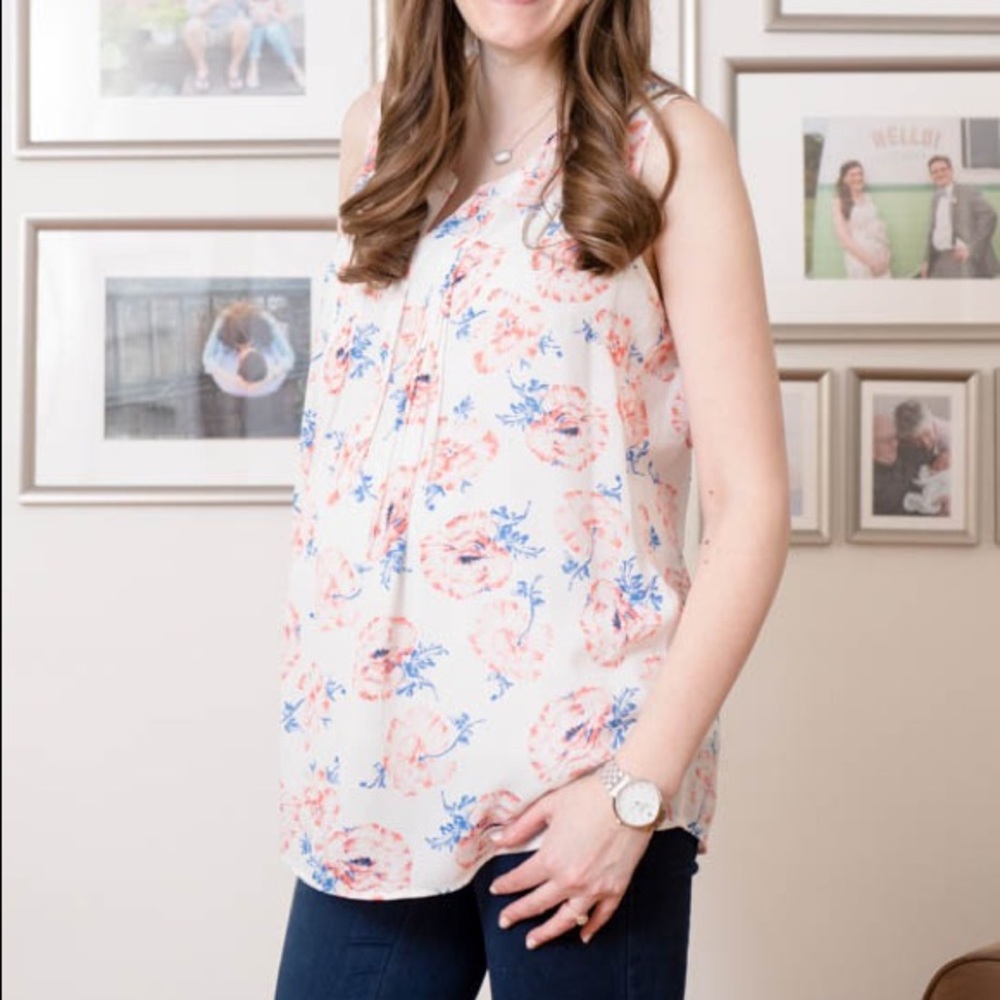 Stitch Fix - Lottie Pleated Maternity Blouse Tank Top - Small - S